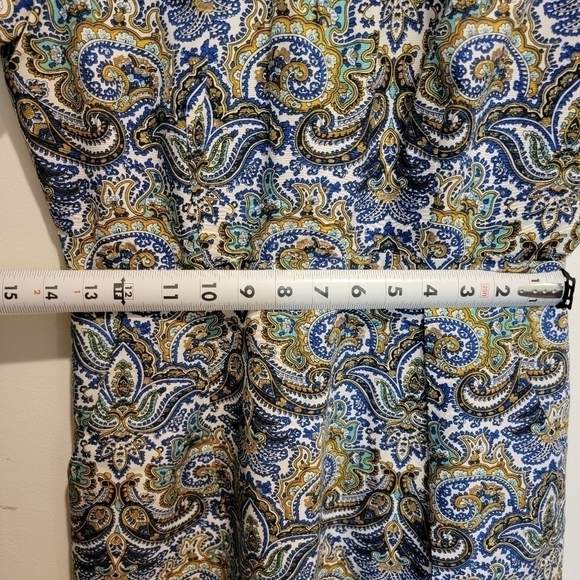 J. Crew Paisley print Multi Color Silk Blend Dress with Pockets Size 4 - Picture 12 of 15